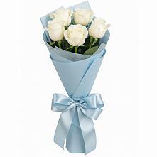Букет 5 Белых роз Проуд #REPLACE_PRED# Пролетарском Ставропольского края