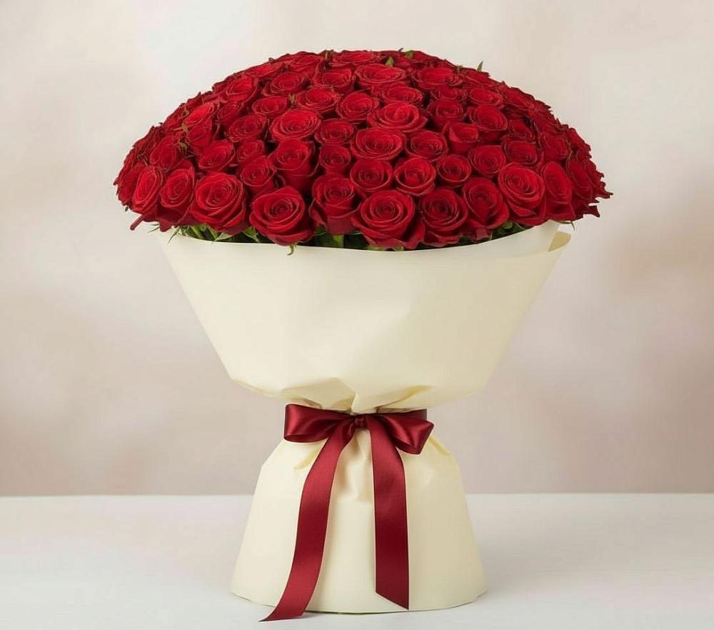 Букет 101 Красная роза Милано в Пролетарском Ставропольского края