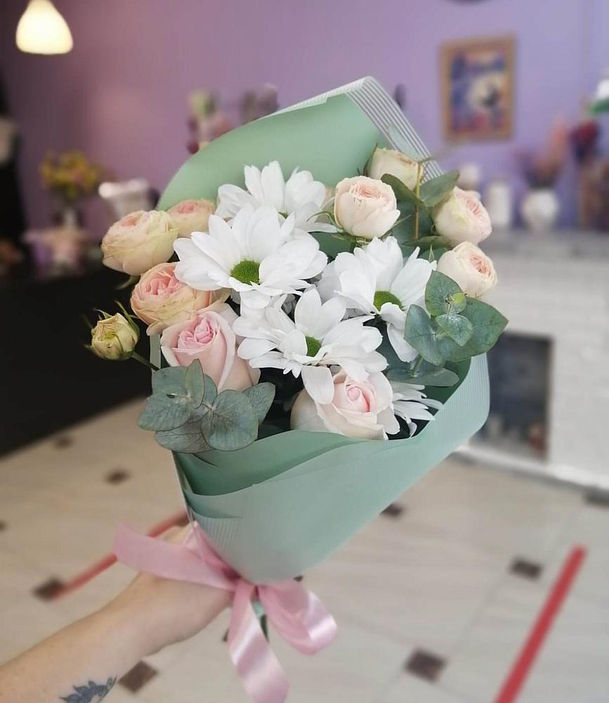 Букет цветов из: Хризантемы и Розы в Пролетарском Ставропольского края