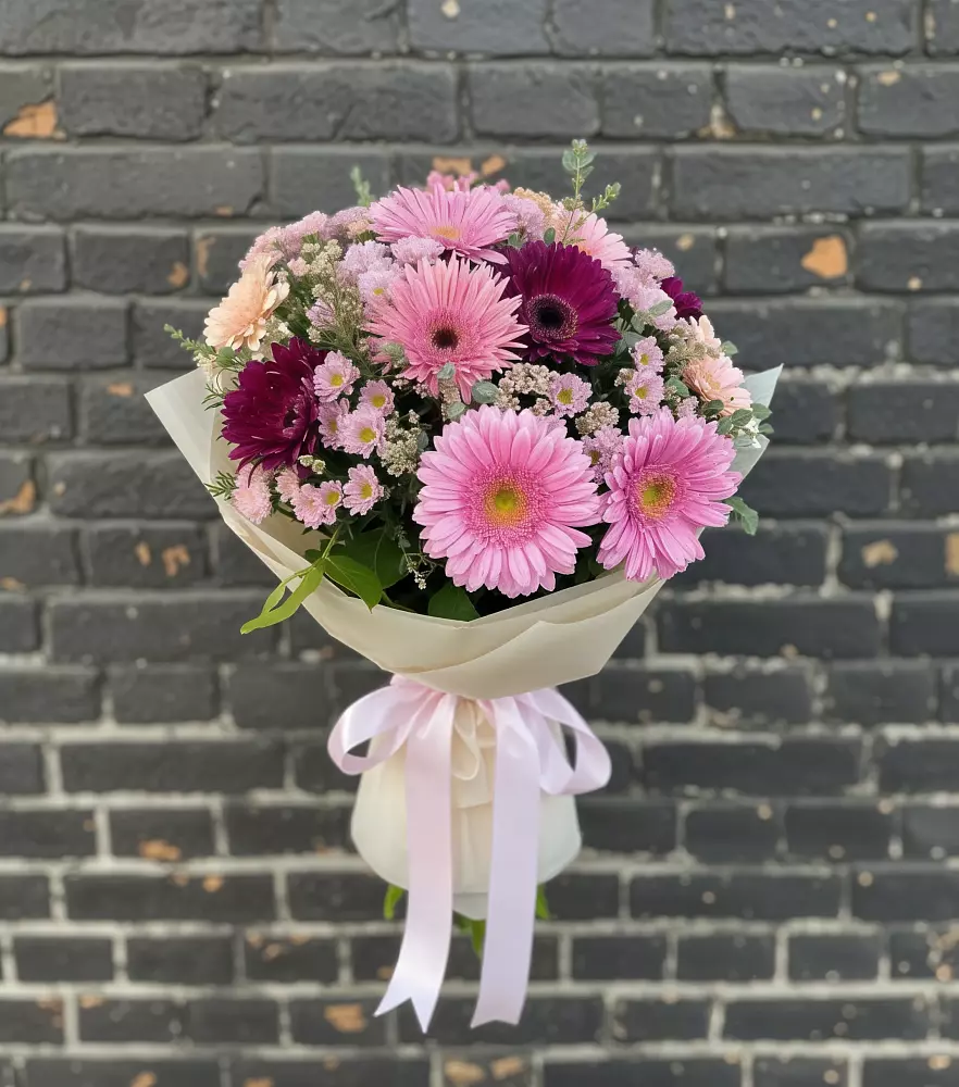 Букет цветов из: Герберы и Хризантемы в Пролетарском Ставропольского края