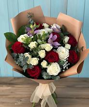 Букет цветов из:  Розы и Альстромерии в Пролетарском Ставропольского края
