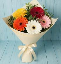 Букет цветов из:  Герберы в Пролетарском Ставропольского края