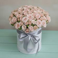 Цветочная композиция из Розы в шляпной коробке в Пролетарском Ставропольского края