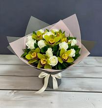 Букет цветов из:  Орхидеи и Розы в Пролетарском Ставропольского края