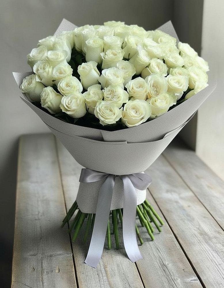 Букет 35 Белых роз в Пролетарском Ставропольского края