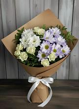 Букет цветов из:  Хризантемы и Розы в Пролетарском Ставропольского края