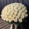 Букет 101 Белая роза Крем де ля Крем в Пролетарском Ставропольского края
