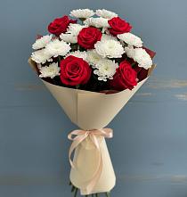Букет цветов из:  Розы и Хризантемы в Пролетарском Ставропольского края