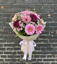 Букет цветов из:  Герберы и Хризантемы в Пролетарском Ставропольского края