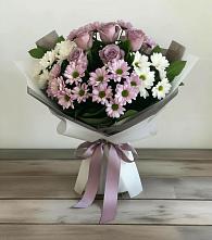 Букет цветов из:  Хризантемы и Розы в Пролетарском Ставропольского края