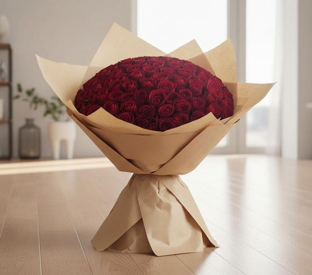 Букет 101 Красная роза в Пролетарском Ставропольского края
