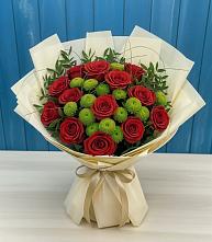 Букет цветов из:  Розы и Хризантемы в Пролетарском Ставропольского края