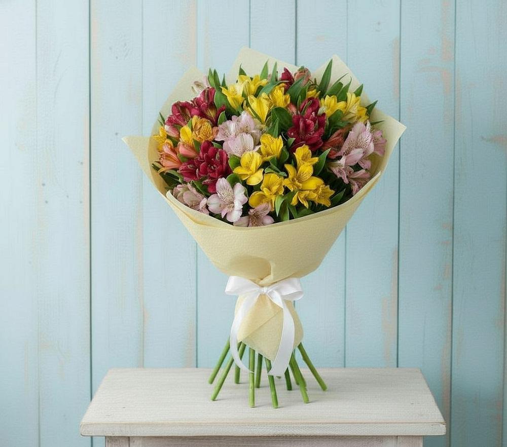 Букет цветов из: Альстромерии в Пролетарском Ставропольского края